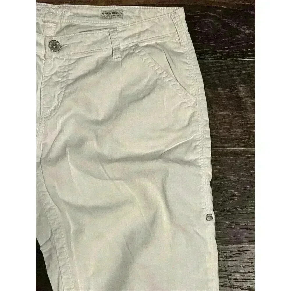 Silver Jeans Gwen Chino Relaxed Skinny Women's Size 34x29.5 White Pants - Picture 6 of 11